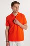 Men's Slim Fit Slim Fit 100% Cotton Pomegranate Polo Neck T-Shirt - 4