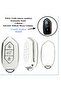 Togg T10X Compatible Key Protection Case White / Silver Detailed Please Key Teyit