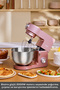 Multichef Ultra Kıyma Çekme/Sucuk-Sosis/İçli Köfte Aparatlı Hamur Yoğurma Makinesi Rosegold 2000W 8L - 3