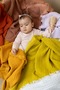100% Cotton 4 Layer Muslin Blanket Muslin Cover Mocha Mousse 110X110 cm (for Baby & Child) with Tassels - 5