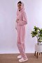 Effortt - Comfortable Cut Maternity Pajama Set with Hijab and Robe - Pink - 3