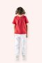 Boy's Short Sleeve Red Polo Neck T-Shirt