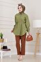 Monaco Collar Stone Tunic-Khaki