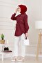 Monaco Collar Stone Tunic-Burgundy - 3