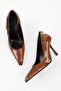 Women's Myra Tan Patent Leather Belt Buckle Stiletto