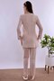 Cotton Maternity and Postpartum Pajama Set with Breastfeeding Feature - Elastic Waist Effortt - Brown - 5