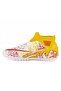 High Top Lace up Astroturf Field Shoes Yellow Red - 3
