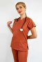 Brick Color Surgical Lycra Jersey Bottom Top Suit - 6