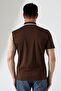 Men's Striped Stripe Detailed Cotton Polo Neck T-Shirt - 7