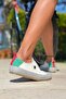 Guki35 Women's White Daily Comfortable Vegan Soulmate Sneaker - 5