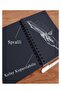 Ring Binder Black Notebook A5 40 Sheets Sketch Photo Album Silvery Neon Pen Silvery Tape Yellow White Lead - 5