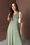 Women's Eleanor Green Modal Pique Fabric Maxi Summer Dress - 6
