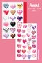 2-Piece Heart Collection, Heart Sticker Sticker, Agenda, Diary, Planner, Bullet Journal, Scrapbook