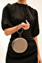 Women's Platinum Fabric Round Evening Dress Evening Bag - 2