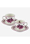 طقم فناجين قهوة Primavera Pink Porcelain بسعة 120 مل - 3