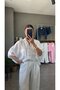 Oversize White Women's Shirt - 3