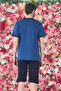 Men's Short Tshirt Pajama Set (Navy Blue) 25258 - 2
