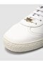 Custom Made Genuine Leather White Lace-Up Men's Sports Shoes - 7