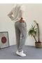 Men's Gray White Linen Bottom Top Set - 3