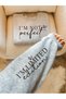 'M Not Perfect Letter Print Sweatshirt, Crew Neck Sweatshirt for Fall, Women's Clothing