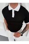 Men's Old Money Knitwear Colorful Polo Neck T-Shirt Anti-Sweat Anti-Pilling - 3