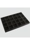 Domestic Production Suede Fabric Black Color 34 Cm / 24 Cm 24 Compartment Inside Drawer Jewelry Stand - 2