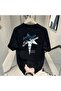 Cotton Summer New American High Street Round Neck Loose Short Sleeve T-Shirt Oversized Design - 2
