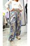 Shawl Pattern Elastic Waist Viscose Fabric Shalwar Trousers - 6