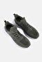 Men Brand Logo Lace Up Running Shoes, Olive - 4