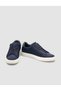Knitwear Navy Blue Lace-Up Men's Sports Shoes - 4