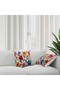 Autumn Themed 3D Digital Printed 2-Piece Throw Pillow Cover in Red and Yellow Colors - 2