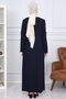 Ferace with Bead Detailing on the Sides Mdc2151 Navy Blue - 5