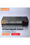 مفتاح مع قابس الاتحاد الأوروبي KeepLiNK Gigabit Ethernet Switch 24 منفذًا غير مُدار، التوصيل والتشغيل