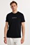Men's Slim Fit Slim Fit 100% Cotton Soft Texture Printed Black Crew Neck T-Shirt - 4