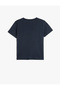 Slogan Printed Crew Neck Short Sleeve Cotton T-Shirt - 2