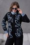 Women's Embroidered Front Collar and Cuff Denim Detail Linen Shirt and Pants Two-Piece Set - 3