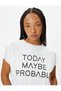 Printed Comfortable Short Sleeve Sports T-Shirt - Crew Neck