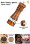 Wooden Spice Salt Grinder with Acrylic Compartments, Salt Shaker, Spice Rack, 22 Cm, Set of 2, Brown - 2