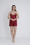 Women Satin Nightgown Dressing Gown Suit Shorts Set 6 Pieces Bridal Dowry Set (Without Box) - 5
