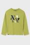 Boy's 10-18 Years Old Patterned Long Sleeve T-Shirt 7080 Green - 2