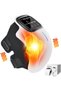 Cordless Knee Massager with Heat & Vibration, Type-C Rechargeable, Long Straps Pain Relief