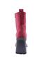 Round Toe Front Lace up Thick Sole Women's Heeled Boots Burgundy Bouncer Suede 26553285 - 4