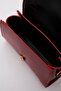 Red Shk109 Faux Leather Women's Hand, Arm and Shoulder Bag with Snap Fasteners and Adjustable Strap U:11 E:19 G:7 C - 7