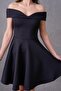 Flexible Scuba Fabric V-Neck Black Evening Dress Engagement Wedding Graduation 019 - 7