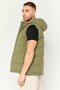 Men Sportswear Fit Sleeveless Outdoor Vest Jacket, Olive - 4