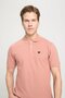 Regular Fit Normal Cut Polo Collar 100% Cotton Rose T-shirt