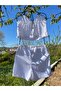 Ribbon Detail Shorts Suit - 5