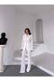 Women's Gold Button Detailed Suit White