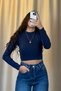 Acrylic Fabric Premium Quality Crop Knitwear