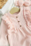 Cotton Baby Girl Romper Set with Bandana and Bow - 5